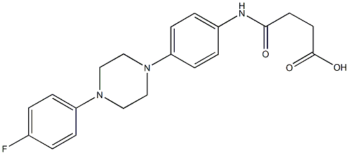 4-{4-[4-(4-fluorophenyl)-1-piperazinyl]anilino}-4-oxobutanoicacid Struktur