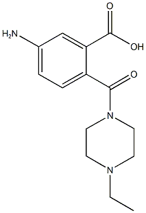 5-amino-2-[(4-ethyl-1-piperazinyl)carbonyl]benzoic acid 结构式
