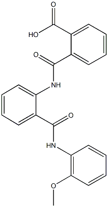 2-({2-[(2-methoxyanilino)carbonyl]anilino}carbonyl)benzoic acid 化学構造式