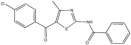 N-[5-(4-chlorobenzoyl)-4-methyl-1,3-thiazol-2-yl]benzamide,724456-53-5,结构式
