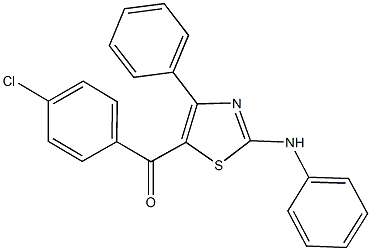 (2-anilino-4-phenyl-1,3-thiazol-5-yl)(4-chlorophenyl)methanone,724456-54-6,结构式