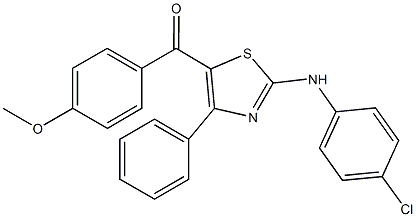 [2-(4-chloroanilino)-4-phenyl-1,3-thiazol-5-yl](4-methoxyphenyl)methanone 结构式