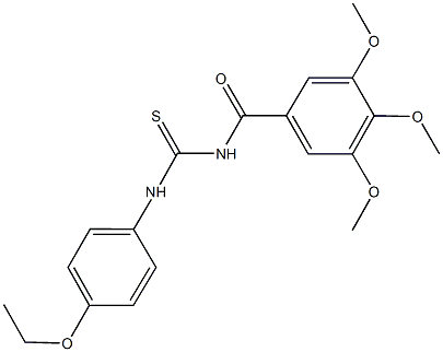 N-(4-ethoxyphenyl)-N'-(3,4,5-trimethoxybenzoyl)thiourea 化学構造式