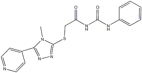 N-({[4-methyl-5-(4-pyridinyl)-4H-1,2,4-triazol-3-yl]sulfanyl}acetyl)-N'-phenylurea Structure