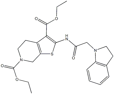 724702-55-0 diethyl 2-[(2,3-dihydro-1H-indol-1-ylacetyl)amino]-4,7-dihydrothieno[2,3-c]pyridine-3,6(5H)-dicarboxylate