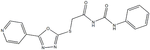 N-phenyl-N'-({[5-(4-pyridinyl)-1,3,4-oxadiazol-2-yl]sulfanyl}acetyl)urea Structure