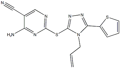 724702-95-8 2-{[4-allyl-5-(2-thienyl)-4H-1,2,4-triazol-3-yl]sulfanyl}-4-amino-5-pyrimidinecarbonitrile