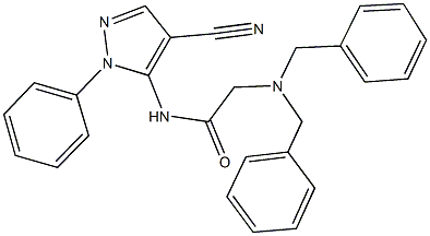 N-(4-cyano-1-phenyl-1H-pyrazol-5-yl)-2-(dibenzylamino)acetamide Structure