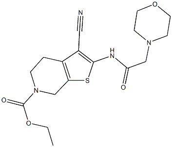 ethyl 3-cyano-2-[(4-morpholinylacetyl)amino]-4,7-dihydrothieno[2,3-c]pyridine-6(5H)-carboxylate|