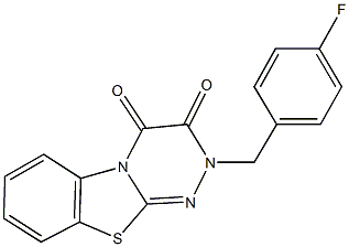 2-(4-fluorobenzyl)-2H-[1,2,4]triazino[3,4-b][1,3]benzothiazole-3,4-dione Struktur