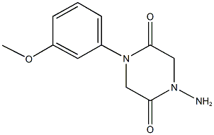 1-amino-4-(3-methoxyphenyl)-2,5-piperazinedione Structure