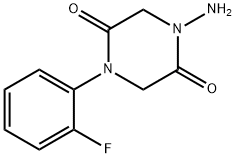 1-amino-4-(2-fluorophenyl)-2,5-piperazinedione Structure