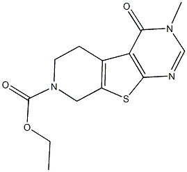 ethyl 3-methyl-4-oxo-3,5,6,8-tetrahydropyrido[4',3':4,5]thieno[2,3-d]pyrimidine-7(4H)-carboxylate Structure