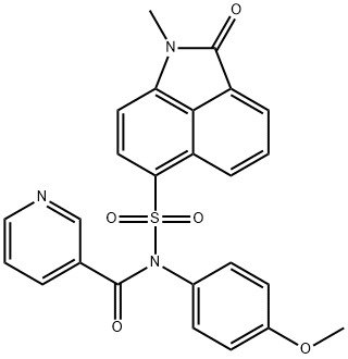 724736-86-1 N-(4-methoxyphenyl)-1-methyl-2-oxo-N-(3-pyridinylcarbonyl)-1,2-dihydrobenzo[cd]indole-6-sulfonamide