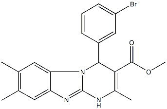 methyl 4-(3-bromophenyl)-2,7,8-trimethyl-1,4-dihydropyrimido[1,2-a]benzimidazole-3-carboxylate|