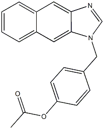 4-(1H-naphtho[2,3-d]imidazol-1-ylmethyl)phenyl acetate,724737-04-6,结构式