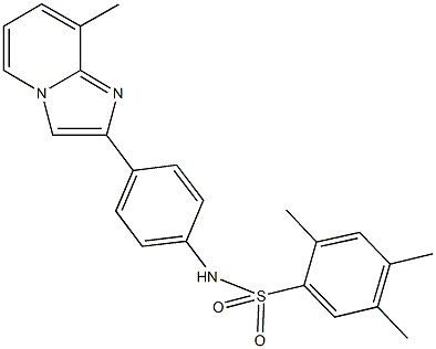 2,4,5-trimethyl-N-[4-(8-methylimidazo[1,2-a]pyridin-2-yl)phenyl]benzenesulfonamide 结构式