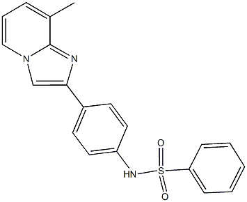 N-[4-(8-methylimidazo[1,2-a]pyridin-2-yl)phenyl]benzenesulfonamide Structure