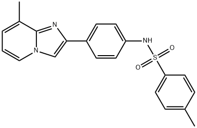 4-methyl-N-[4-(8-methylimidazo[1,2-a]pyridin-2-yl)phenyl]benzenesulfonamide 化学構造式