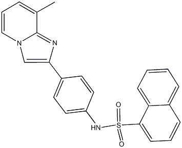 N-[4-(8-methylimidazo[1,2-a]pyridin-2-yl)phenyl]-1-naphthalenesulfonamide,724737-85-3,结构式