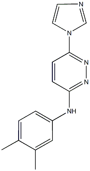 N-(3,4-dimethylphenyl)-N-[6-(1H-imidazol-1-yl)-3-pyridazinyl]amine Struktur