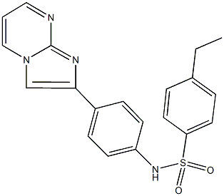 4-ethyl-N-(4-imidazo[1,2-a]pyrimidin-2-ylphenyl)benzenesulfonamide,724738-73-2,结构式