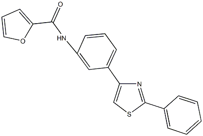 N-[3-(2-phenyl-1,3-thiazol-4-yl)phenyl]-2-furamide Structure