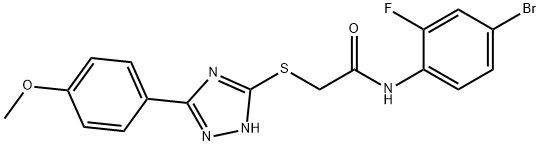 N-(4-bromo-2-fluorophenyl)-2-{[5-(4-methoxyphenyl)-4H-1,2,4-triazol-3-yl]sulfanyl}acetamide Structure