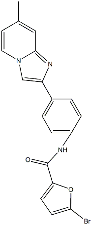 5-bromo-N-[4-(7-methylimidazo[1,2-a]pyridin-2-yl)phenyl]-2-furamide Structure