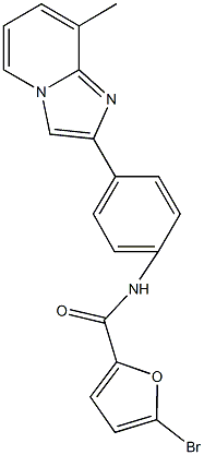 5-bromo-N-[4-(8-methylimidazo[1,2-a]pyridin-2-yl)phenyl]-2-furamide Structure