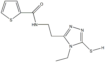 N-[2-(4-ethyl-5-sulfanyl-4H-1,2,4-triazol-3-yl)ethyl]-2-thiophenecarboxamide 结构式