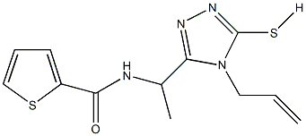N-[1-(4-allyl-5-sulfanyl-4H-1,2,4-triazol-3-yl)ethyl]-2-thiophenecarboxamide 结构式