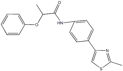 N-[4-(2-methyl-1,3-thiazol-4-yl)phenyl]-2-phenoxypropanamide Structure