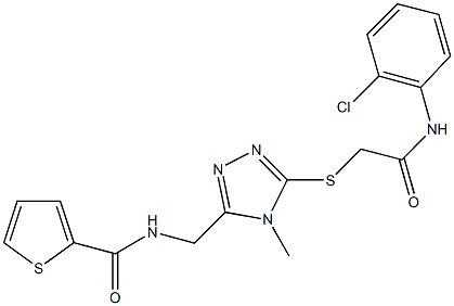 724740-64-1 N-[(5-{[2-(2-chloroanilino)-2-oxoethyl]sulfanyl}-4-methyl-4H-1,2,4-triazol-3-yl)methyl]-2-thiophenecarboxamide