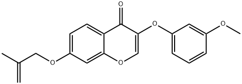 3-(3-methoxyphenoxy)-7-[(2-methyl-2-propenyl)oxy]-4H-chromen-4-one Structure