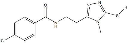 4-chloro-N-[2-(4-methyl-5-sulfanyl-4H-1,2,4-triazol-3-yl)ethyl]benzamide,724740-70-9,结构式