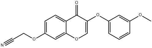 {[3-(3-methoxyphenoxy)-4-oxo-4H-chromen-7-yl]oxy}acetonitrile 化学構造式