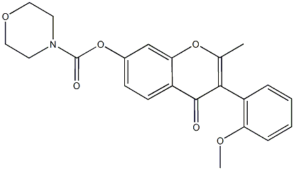 3-(2-methoxyphenyl)-2-methyl-4-oxo-4H-chromen-7-yl 4-morpholinecarboxylate,724740-83-4,结构式