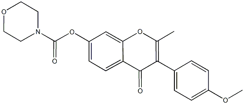 3-(4-methoxyphenyl)-2-methyl-4-oxo-4H-chromen-7-yl 4-morpholinecarboxylate Structure