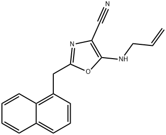 5-(allylamino)-2-(1-naphthylmethyl)-1,3-oxazole-4-carbonitrile,724741-12-2,结构式