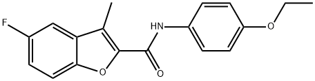 N-(4-ethoxyphenyl)-5-fluoro-3-methyl-1-benzofuran-2-carboxamide,724741-93-9,结构式