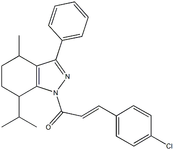 724742-17-0 1-[3-(4-chlorophenyl)acryloyl]-7-isopropyl-4-methyl-3-phenyl-4,5,6,7-tetrahydro-1H-indazole