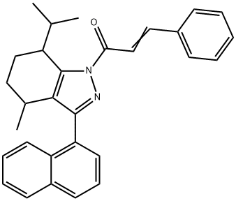 1-cinnamoyl-7-isopropyl-4-methyl-3-(1-naphthyl)-4,5,6,7-tetrahydro-1H-indazole|