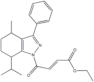 ethyl 4-(7-isopropyl-4-methyl-3-phenyl-4,5,6,7-tetrahydro-1H-indazol-1-yl)-4-oxo-2-butenoate,724742-35-2,结构式