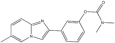 3-(6-methylimidazo[1,2-a]pyridin-2-yl)phenyl dimethylcarbamate Structure