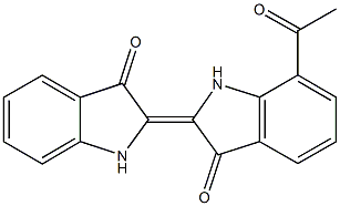 7-acetyl-1,1',2,2'-tetrahydro-2,2'-bis[3H-indol-2-ylidene]-3,3'-dione|