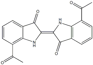 7,7'-diacetyl-1,1',2,2'-tetrahydro-2,2'-bis[3H-indol-2-ylidene]-3,3'-dione Struktur