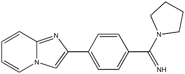 (4-imidazo[1,2-a]pyridin-2-ylphenyl)(1-pyrrolidinyl)methanimine,724742-74-9,结构式