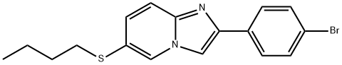 2-(4-bromophenyl)imidazo[1,2-a]pyridin-6-yl butyl sulfide Struktur