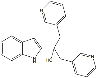 2-(1H-indol-2-yl)-1,3-di(3-pyridinyl)-2-propanol Struktur